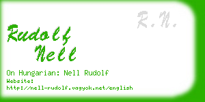 rudolf nell business card